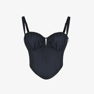 House of CB Analia sweetheart-neckline stretch-cotton bustier top M